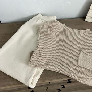 Free People FP Beach Freya Sweater Set Oatmeal Bone XS